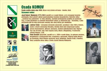 Osada Komov - rodisko Ladislava Ťažkého