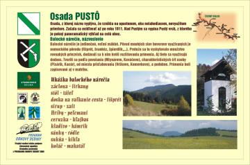 Osada Pustô - dnes miestna časť Pusté